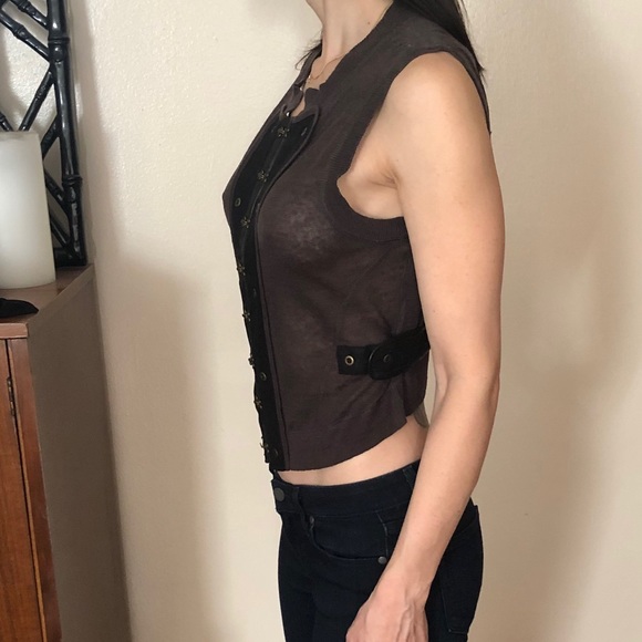 Allsaints brown cotton top from London - Picture 4 of 9